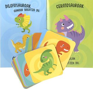 Libro animales + juego parejas (euskera, 4-5 años)