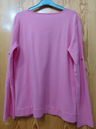 Camiseta rosa manga larga XL