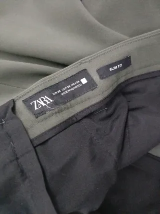 Traje ZARA verde botella chico