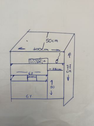 Mesa Escritorio Madera y Metal