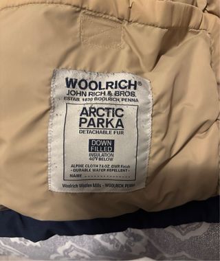 Giubbotto Woolrich lungo blu