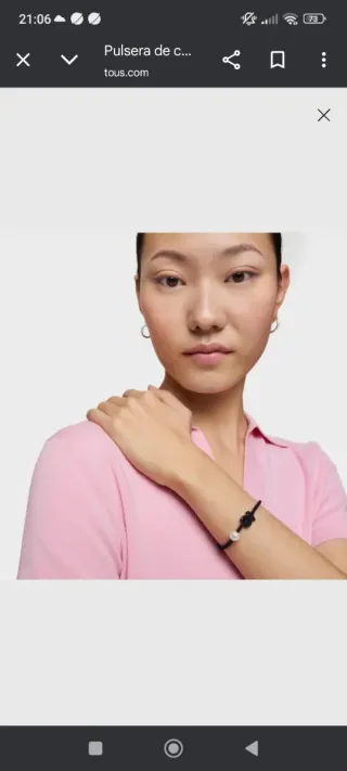 Pulsera Tous Perlas y Ónix Negra