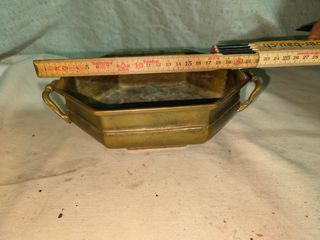 Cubremaceta latón antiguo con asas