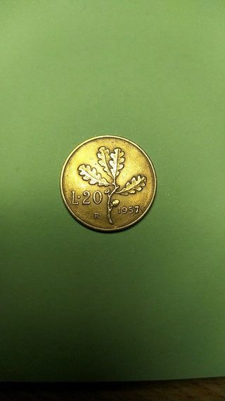 moneta rara 20 lire 1957 gambo largo Splendida