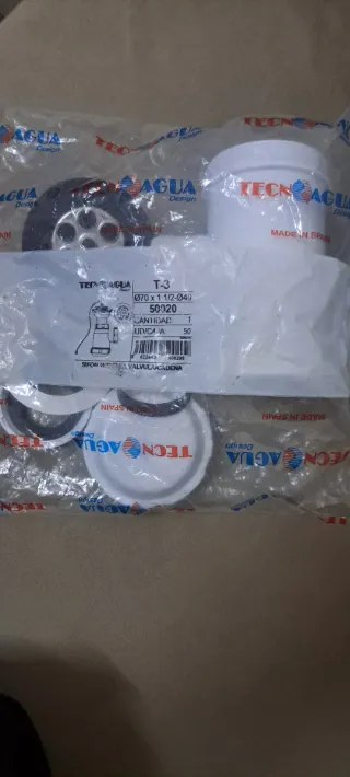 Sifón fregadero con válvula y cadena