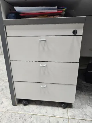 Mueble archivador 3 cajones gris