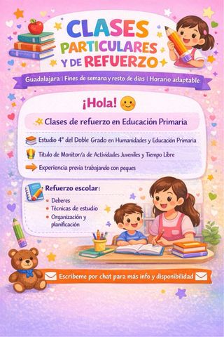 Clases particulares de refuerzo en Guadalajara