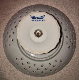 Piatto Porcellana Blue Danube Bordo Traforo