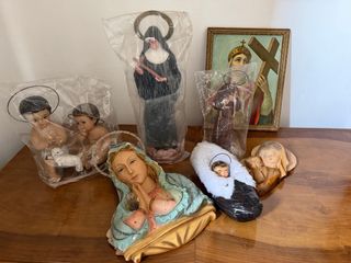 Lote figuras religiosas