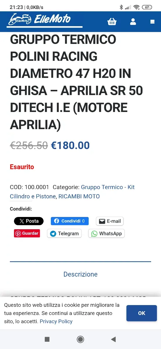 Kit Polini Aprilia SR 50