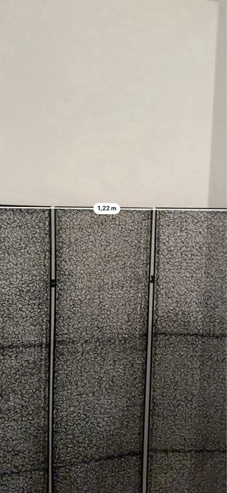 Biombo negro translúcido 3 paneles