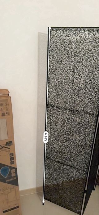 Biombo negro translúcido 3 paneles