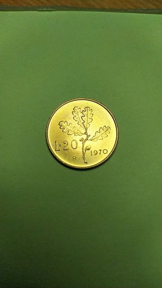 moneta rara da 20 lire 1970 Quercia P