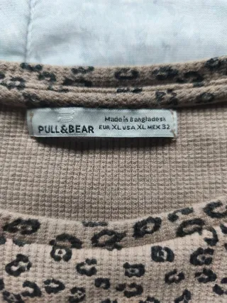 Pull&Bear Camiseta Top Animal Print XL