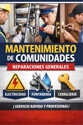 MANTENIMIENTO DE COMUNIDADES, REPARACIONES...
