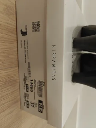 Botines Hispanitas Piel Talla 37 Marrón/Gris