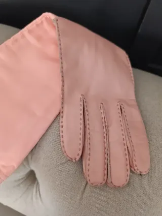 Guantes largos Bimba y Lola rosas piel