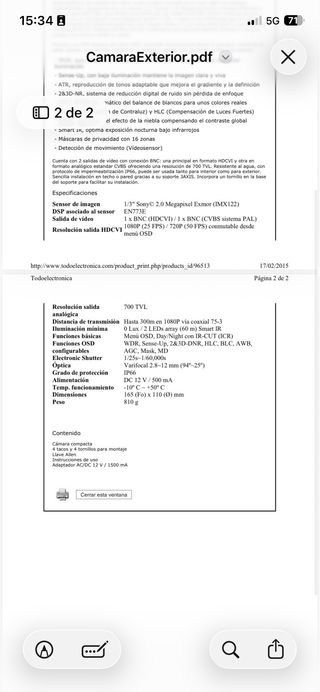 Cámaras de Vigilancia Exterior (Lote)