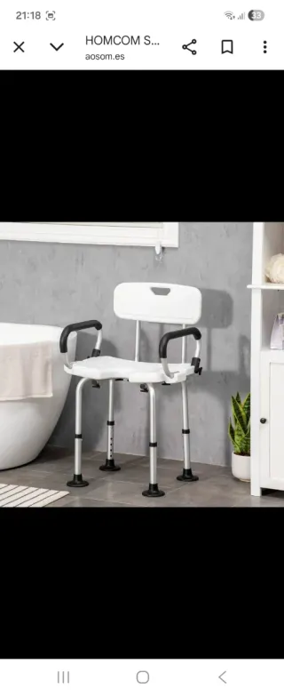 Silla de ducha para personas mayores
