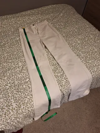 Pantalón campana vintage blanco nuevo