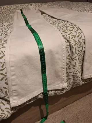 Pantalón campana vintage blanco nuevo