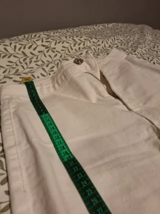 Pantalón campana vintage blanco nuevo