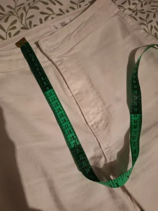 Pantalón campana vintage blanco nuevo