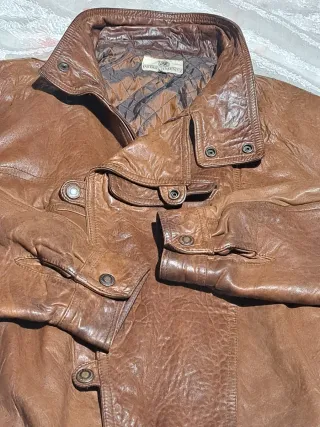 CAZADORA BOMBER CUERO VINTAGE RETRO