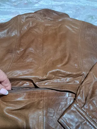 CAZADORA BOMBER CUERO VINTAGE RETRO