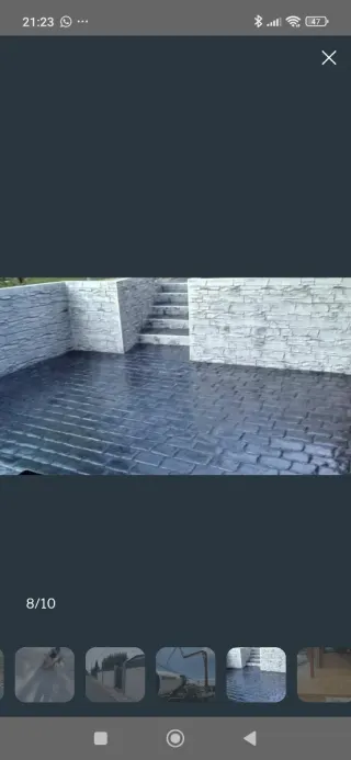 Pavimento impreso imitación piedra