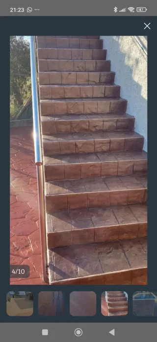 Pavimento impreso imitación piedra