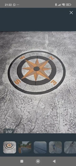 Pavimento impreso imitación piedra