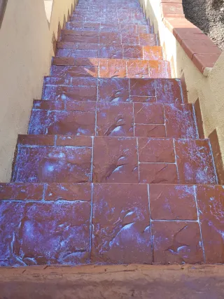 Pavimento impreso imitación piedra