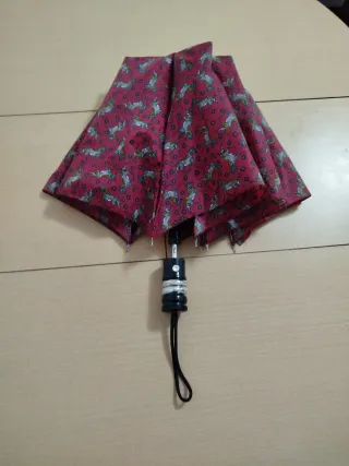 Paraguas rojo estampado