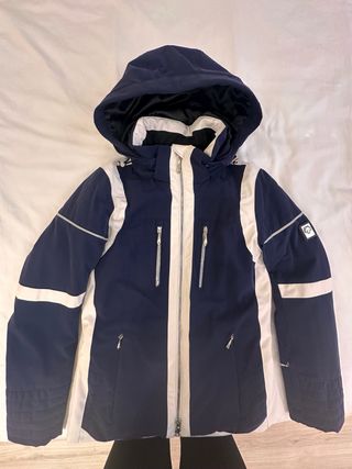 Chaqueta de esquí mujer azul y blanco