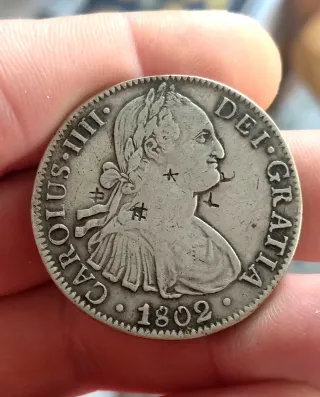 Oferta! Moneda Plata Carlos IV 8 Reales 1802