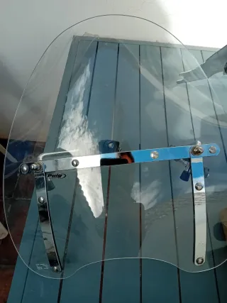 Escape doble, parabrisas , respaldo, Harley Davids