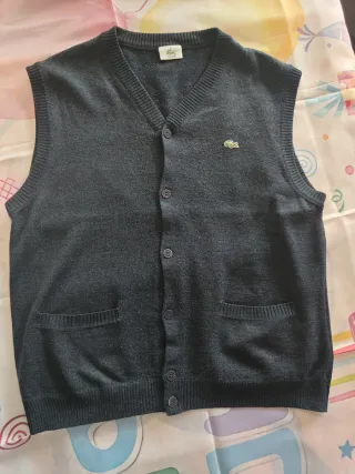 Gilet Lacoste Lana Blu Notte