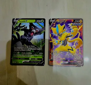 Cartas Pokémon V Zarude V y Zeraora V