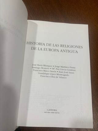 Historia de las religiones de la Europa Antigua...