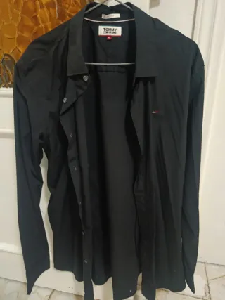 Camisa Tommy Hilfiger Slim Fit XL Negra