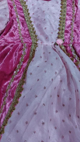Vestito Carnevale Dama 5-6 anni medievale baby