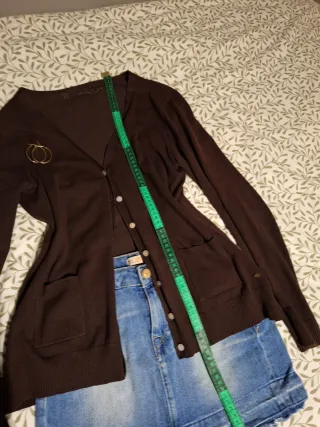 Cárdigan marrón vintage talla L