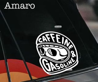 Autocolante Caffeine & Gasoline Caveira