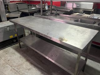 Tavolo in acciaio inossidabile 180x65x85