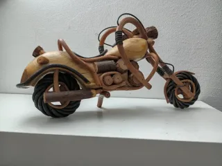 Modellino Moto Chopper Legno
