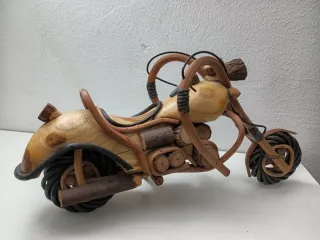 Modellino Moto Chopper Legno