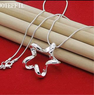 Collana donna argento 925 stella logo