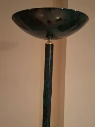Lámpara de pie salón mármol y metal