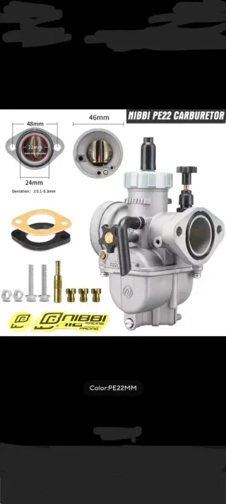 Carburador NIBBI Racing 22mm Nuevo motores 125/150